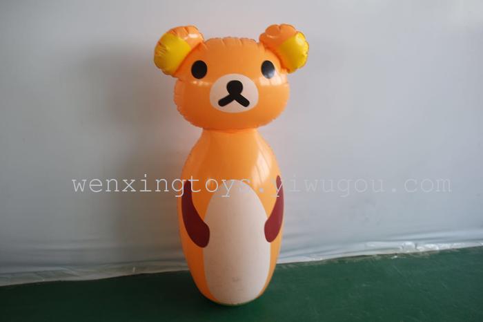 Inflatable toys large animal 90cm tumbler boxing toy for children