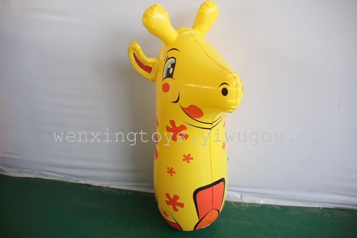 Inflatable toys large animal 90cm tumbler boxing toy for children
