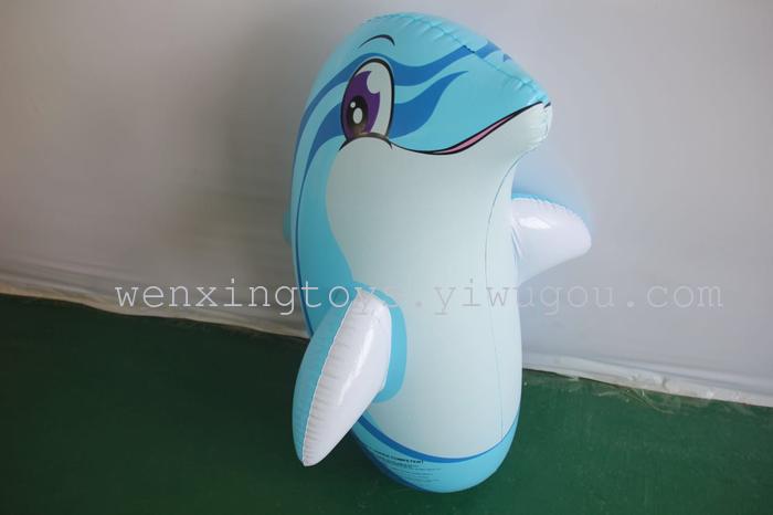 Inflatable toys large animal 90cm tumbler boxing toy for children
