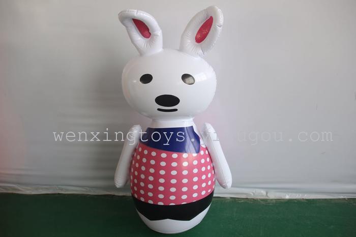 Inflatable toys large animal 90cm tumbler boxing toy for children