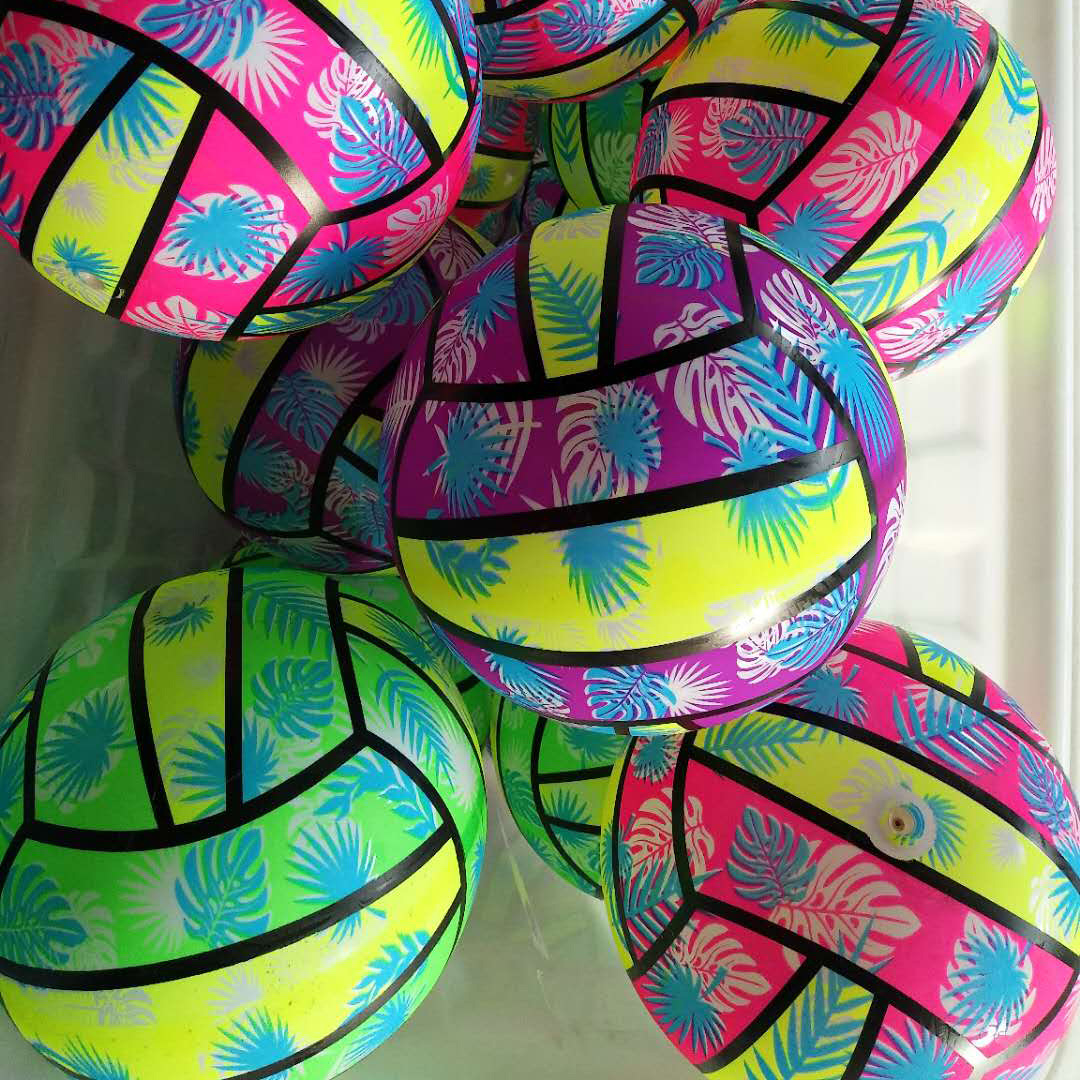 22cm the Double Chromosphere PVC inflatable Toys for children Kindergarten, Peepball Patting fluorescent Beach Custom printing Factory