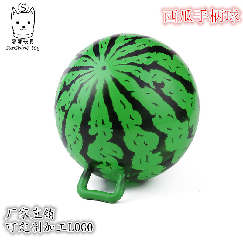Factory Direct Sales 9-Inch Thickened PVC Watermelon Ball Kindergarten Children Inflatable Play Tool 22cm Handle Pat Ball Hot Sale Factory Direct Sales 9-Inch Thickened PVC Watermelon Ball Kindergarten Children Inflatable Play Tool 22cm Handle Pat Ball Hot Sale