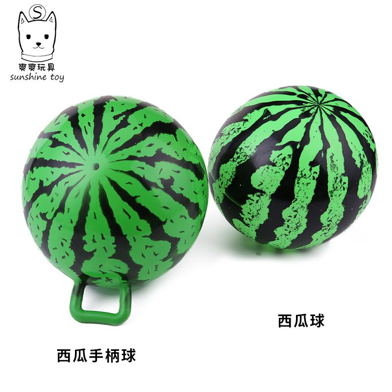 Factory Direct Sales 9-Inch Thickened PVC Watermelon Ball Kindergarten Children Inflatable Play Tool 22cm Handle Pat Ball Hot Sale Factory Direct Sales 9-Inch Thickened PVC Watermelon Ball Kindergarten Children Inflatable Play Tool 22cm Handle Pat Ball Hot Sale