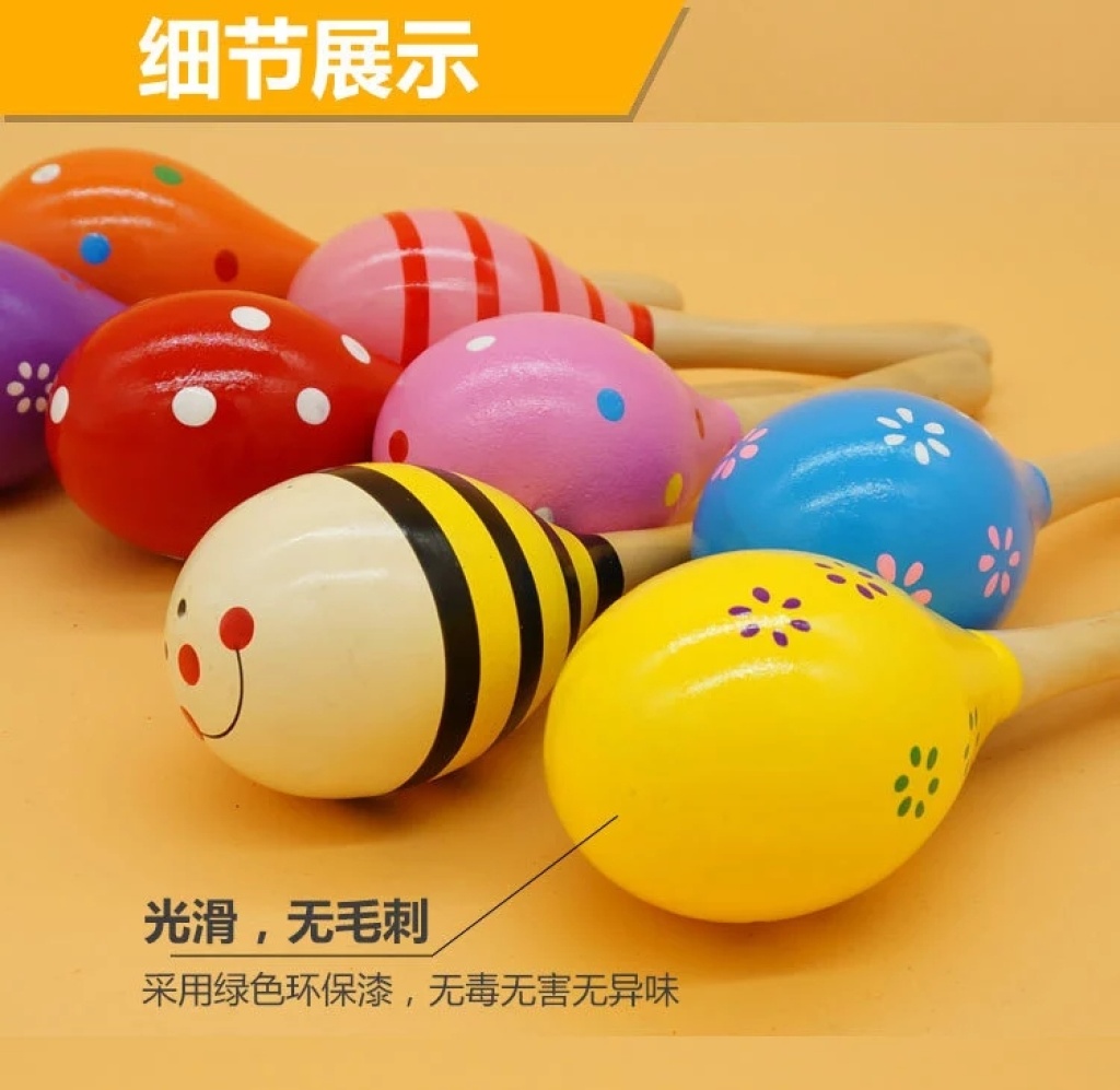 Kindergarten Baby Wooden Sand Hammer Infant Early Education Music Strike Toy Punch Ball Children Orff Musical Instrument H Kindergarten Baby Wooden Sand Hammer Infant Early Education Music Strike Toy Punch Ball Children Orff Musical Instrument H