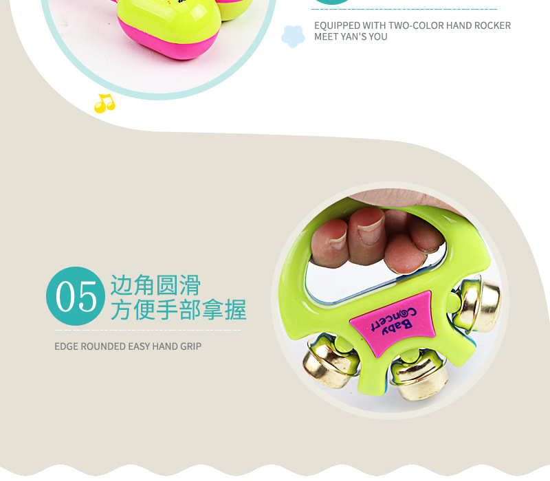 Baby Double-Sided Hand Knock Toy Small Waist Drum Children's Musical Instrument Sand Hammer Horn Five-Piece Set Toys for Children and Infants Wholesale Baby Double-Sided Hand Knock Toy Small Waist Drum Children's Musical Instrument Sand Hammer Horn Five-Piece Set Toys for Children and Infants Wholesale