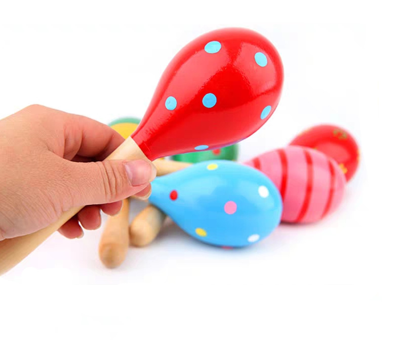 Medium 20cm Sand Hammer Early Childhood Education Music Children's Grip Wooden Maracas Training Baby Toy Orff Medium 20cm Sand Hammer Early Childhood Education Music Children's Grip Wooden Maracas Training Baby Toy Orff