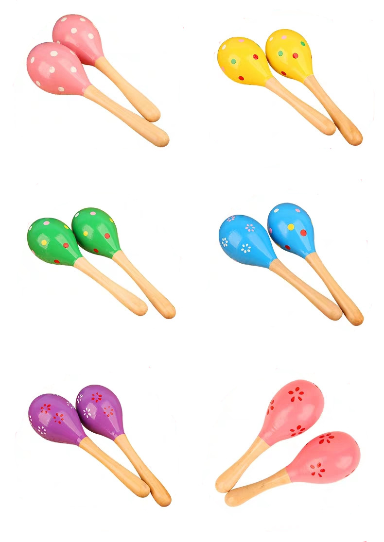 Medium 20cm Sand Hammer Early Childhood Education Music Children's Grip Wooden Maracas Training Baby Toy Orff Medium 20cm Sand Hammer Early Childhood Education Music Children's Grip Wooden Maracas Training Baby Toy Orff