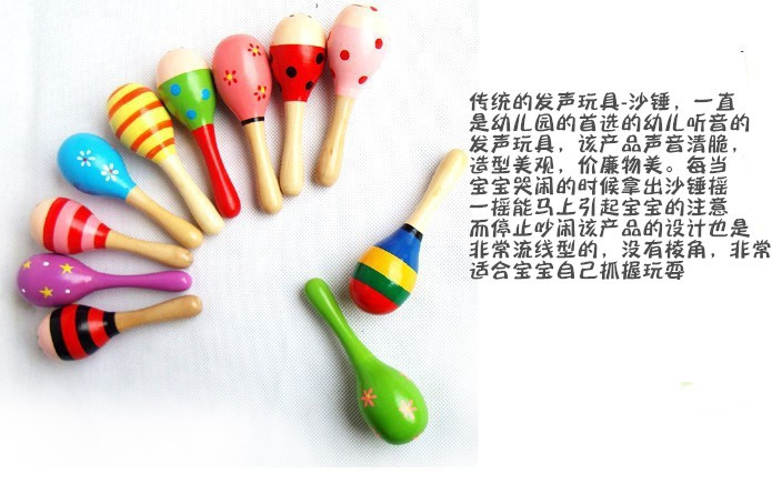Factory Direct Sales Wooden Small Sand Hammer Sand Ball Wooden Cartoon Sand Hammer Infant Early Education Toys Factory Direct Sales Wooden Small Sand Hammer Sand Ball Wooden Cartoon Sand Hammer Infant Early Education Toys