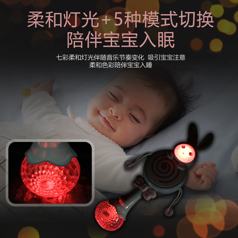 Sand Hammer Baby Rattle-Drum Rattle Biteable Baby Teether Animal Rattle Drum Sand Hammer Hot Sale Children