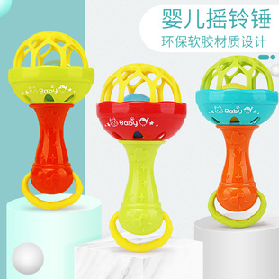 Sand Hammer Baby Rattle-Drum Rattle Biteable Baby Teether Animal Rattle Drum Sand Hammer Hot Sale Children