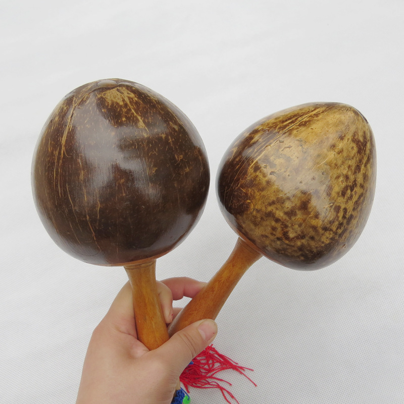 Coconut Sand Ball Coconut Shell Sand Hammer KTV Ballroom Props Square Dance Large Sand Hammer