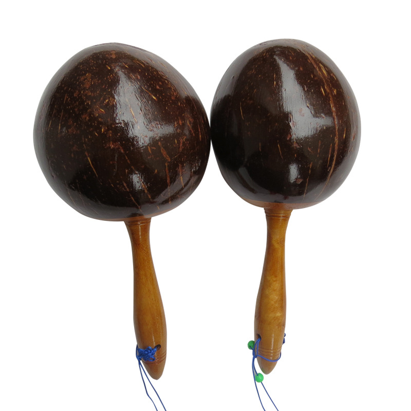 Coconut Sand Ball Coconut Shell Sand Hammer KTV Ballroom Props Square Dance Large Sand Hammer