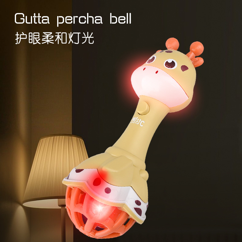 Newborn Infant Deer Rattle Bear Sand Hammer Water Boiling Suitable Teeth Bite Baby Teether Stick Sand Hammer