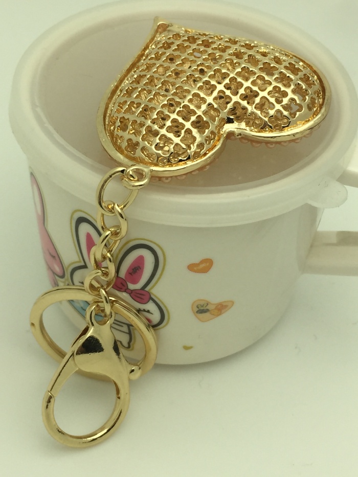Love fashion heart-shaped diamond key buckle crystal drill car hanging bag creative alloy Pendant Love fashion heart-shaped diamond key buckle crystal drill car hanging bag creative alloy Pendant