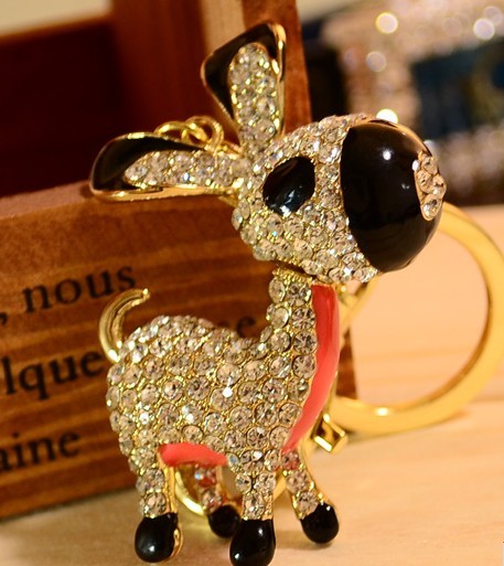 The little donkey Koudian drill car diamond key hanging bag package decoration creative boutique alloy key buckle The little donkey Koudian drill car diamond key hanging bag package decoration creative boutique alloy key buckle