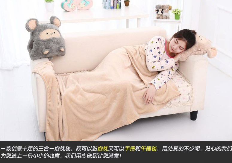 Kaka mouse three air conditioning blanket warm hand cushion pillow by plush toys Kaka mouse three air conditioning blanket warm hand cushion pillow by plush toys