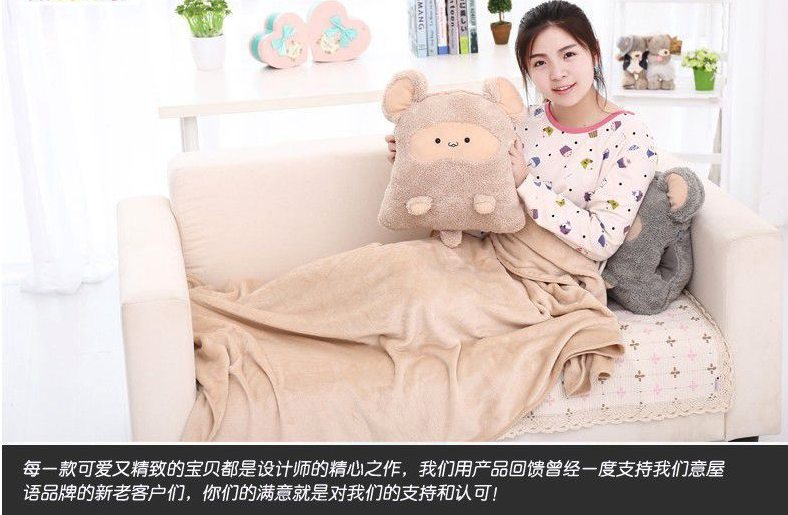 Kaka mouse three air conditioning blanket warm hand cushion pillow by plush toys Kaka mouse three air conditioning blanket warm hand cushion pillow by plush toys