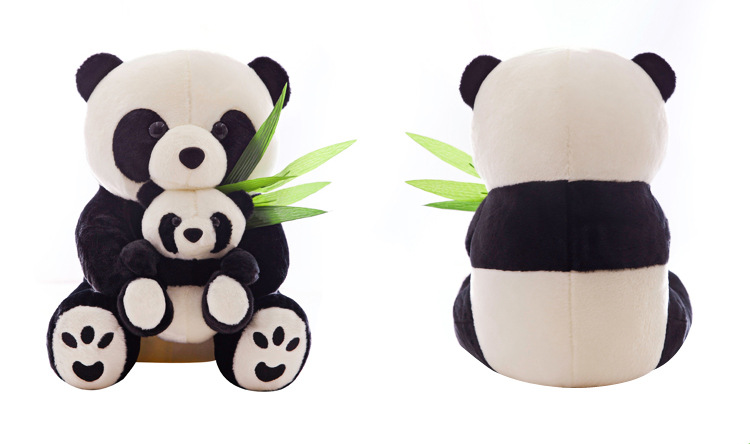 Panda Chinese Giant Panda Treasure Black and White Bamboo Leaf Panda Doll Plush Toys Doll Mother and Child Big Ragdoll Panda Chinese Giant Panda Treasure Black and White Bamboo Leaf Panda Doll Plush Toys Doll Mother and Child Big Ragdoll