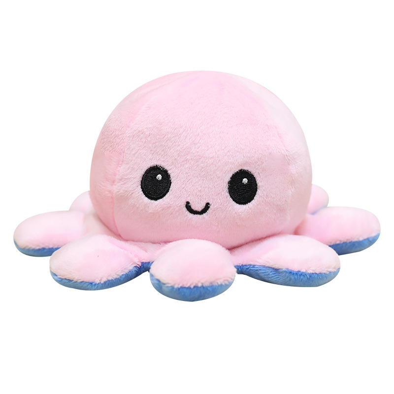 Plush Toys Cute Flip Octopus Doll TikTok Small Octopus Doll Double-Sided Flip Octopus Plush Toy