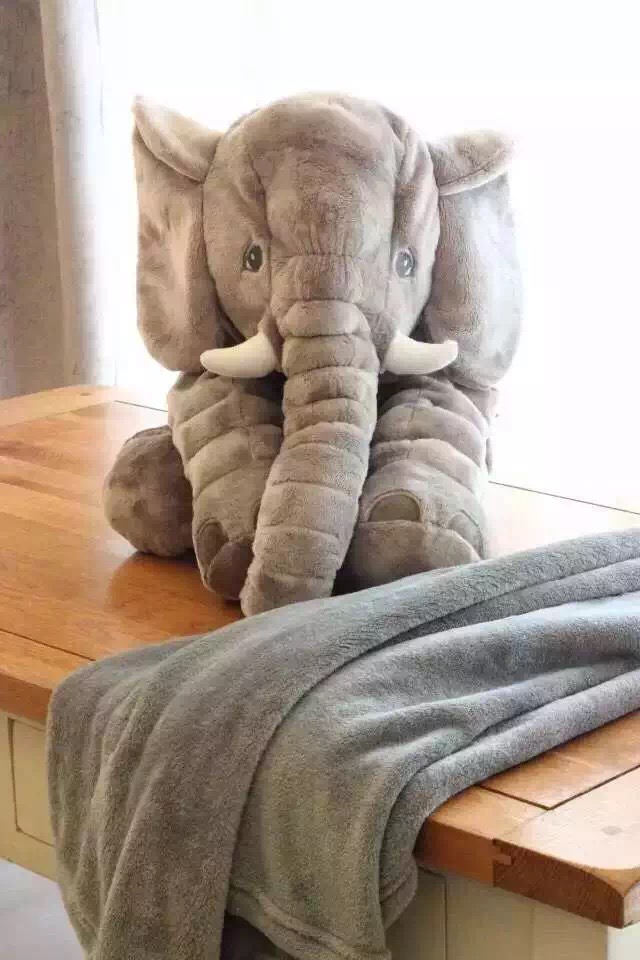 IKEA cartoon cute elephant pillow Quilt Blanket bed cushion dual-purpose plush doll plush toys IKEA cartoon cute elephant pillow Quilt Blanket bed cushion dual-purpose plush doll plush toys