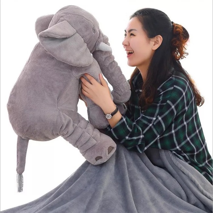 IKEA cartoon cute elephant pillow Quilt Blanket bed cushion dual-purpose plush doll plush toys IKEA cartoon cute elephant pillow Quilt Blanket bed cushion dual-purpose plush doll plush toys