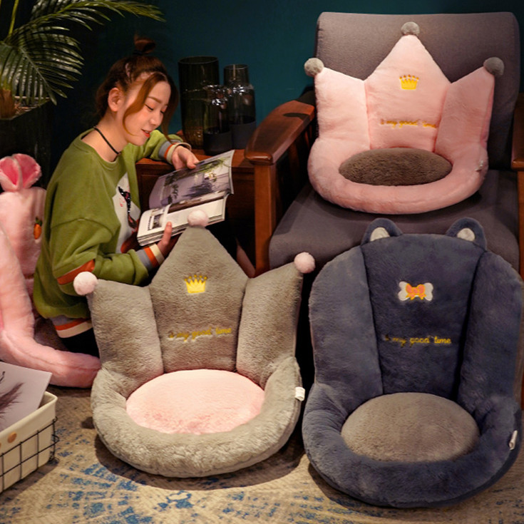 Plush Toys Crown Tatami Futon Doll Cushion Lying Cushion Bay Window Chair Backrest Sitting on the Floor Bedroom