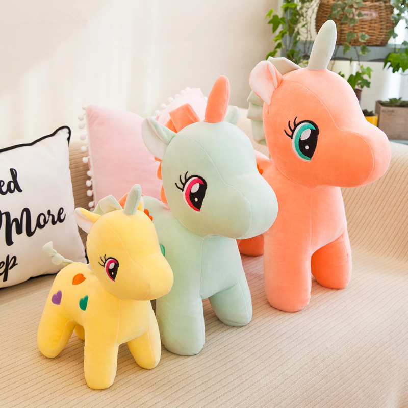 Unicorn  plush toys doll new creative colorful unicorn doll plush toys doll down cotton pillow pillow pillow gift