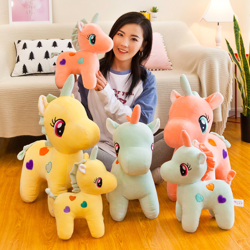 Unicorn  plush toys doll new creative colorful unicorn doll plush toys doll down cotton pillow pillow pillow gift