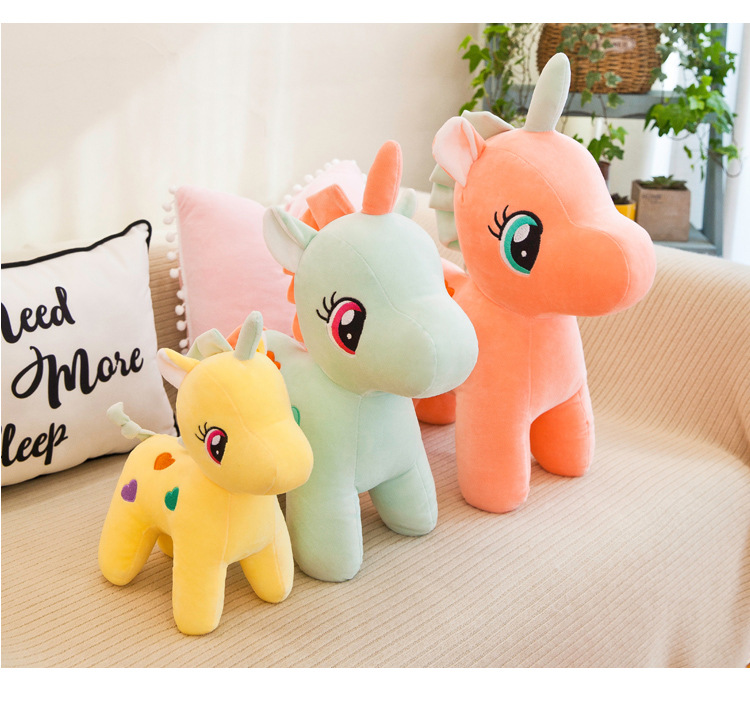 Unicorn  plush toys doll new creative colorful unicorn doll plush toys doll down cotton pillow pillow pillow gift