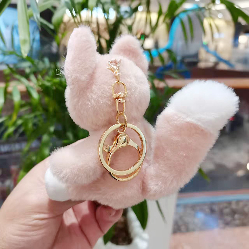 Lingna Beier Little Fox Keychain Pendant Birthday Cake Decoration Cute Doll Puppet Doll Plush Toys