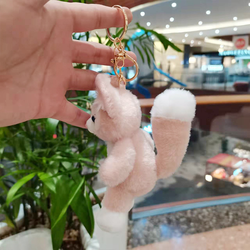 Lingna Beier Little Fox Keychain Pendant Birthday Cake Decoration Cute Doll Puppet Doll Plush Toys