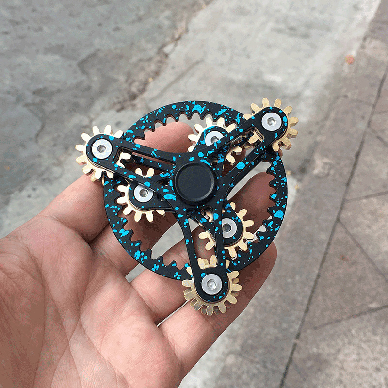 Crazy Nine-Tooth Linkage/9-Red Linkage Fingertip Gyro EDC Hand Spinner in Stock Wholesale Crazy Nine-Tooth Linkage/9-Red Linkage Fingertip Gyro EDC Hand Spinner in Stock Wholesale