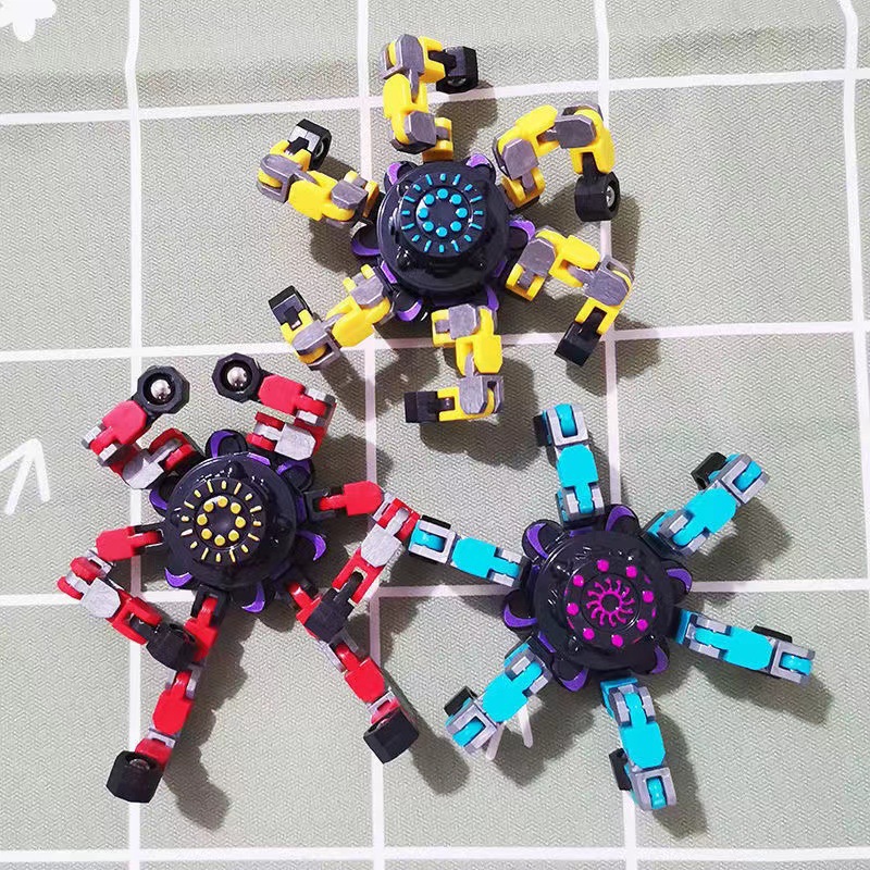 Cross-Border Best-Seller on Douyin Fingertip Gyro Useful Tool for Pressure Reduction Chain Deformation Mechanical Rotary Decompression Hand Spinner