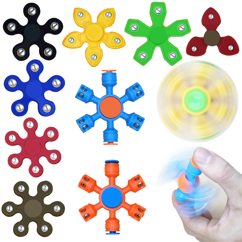 Fingertip Gyro Decompression Toys for Children Steel Ball Gift Three Five Six Beads Two-Way Hand Spinner Source Factory Wholesale