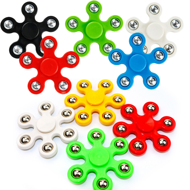Fingertip Gyro Decompression Toys for Children Steel Ball Gift Three Five Six Beads Two-Way Hand Spinner Source Factory Wholesale