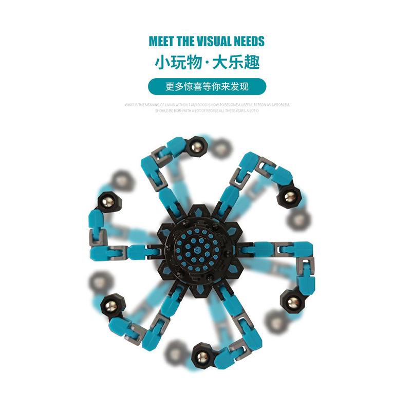 Cross-Border Creative Variety Mechanical Gyro Finger Removal Rotating Pressure Decompression Chain Deformation Fingertip Gyro Children