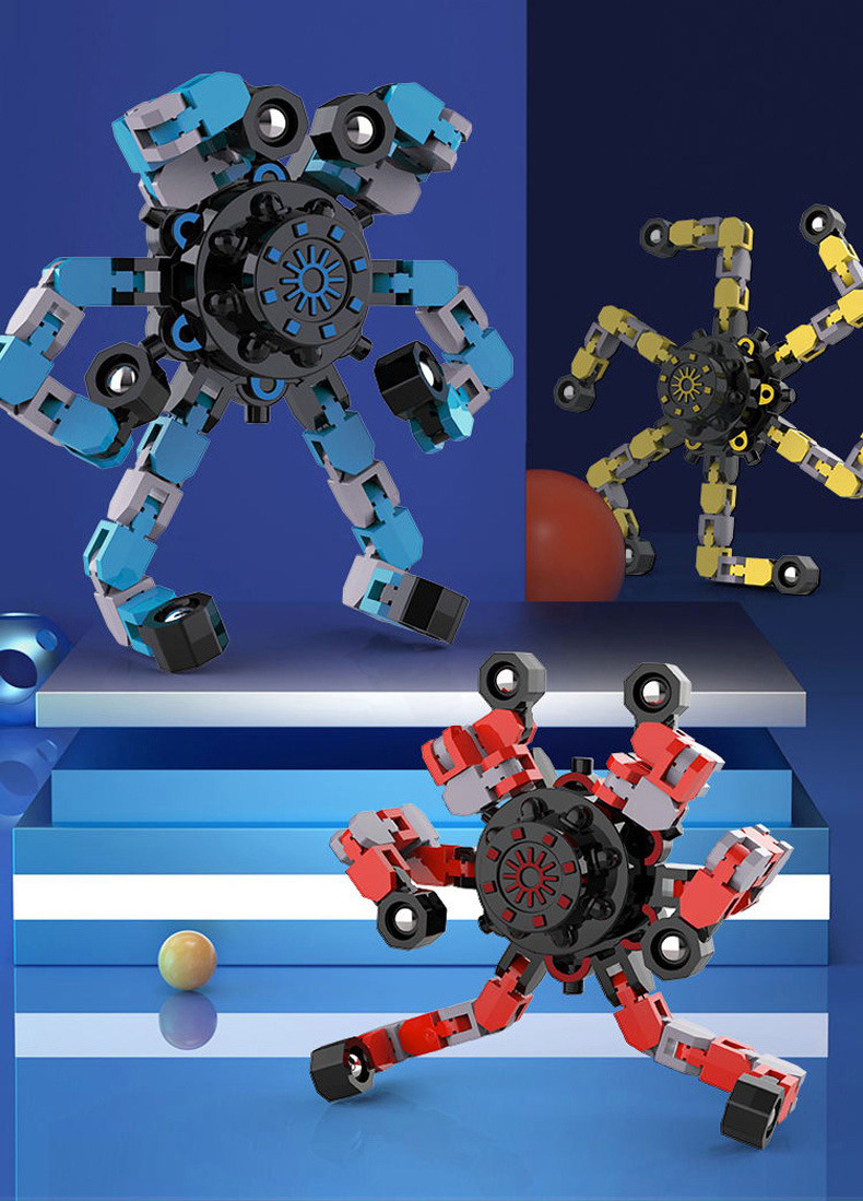 Mechanical Fingertip Gyro Deformation Hand Spinner Decompression Decompression Artifact Creative Night Market Stall Children's Toys Wholesale Mechanical Fingertip Gyro Deformation Hand Spinner Decompression Decompression Artifact Creative Night Market Stall Children's Toys Wholesale