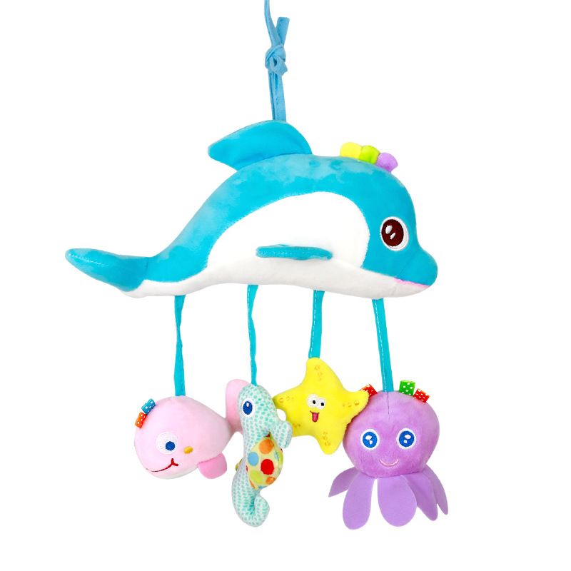 Tololo Baby Toys 0-1 Years Old Animal Bed Bell Soothing Plush Toy Baby Rattle Baby Car Hanging