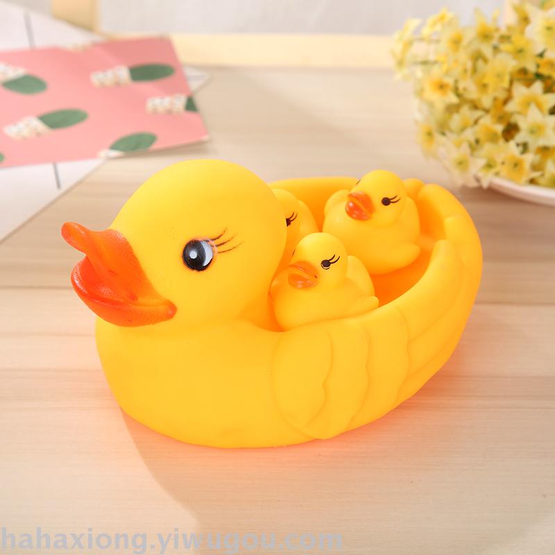 Baby toys baby toys baby sound toys net ducks with swimming ring series PVC toys
