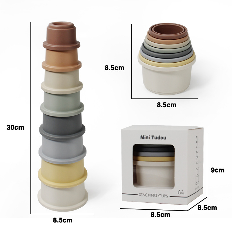 Cross-Border Amazon Hot Baby Stacked Cup Jenga Baby Toys Water Interactive Children&#039;s Educational Toys Baby toys