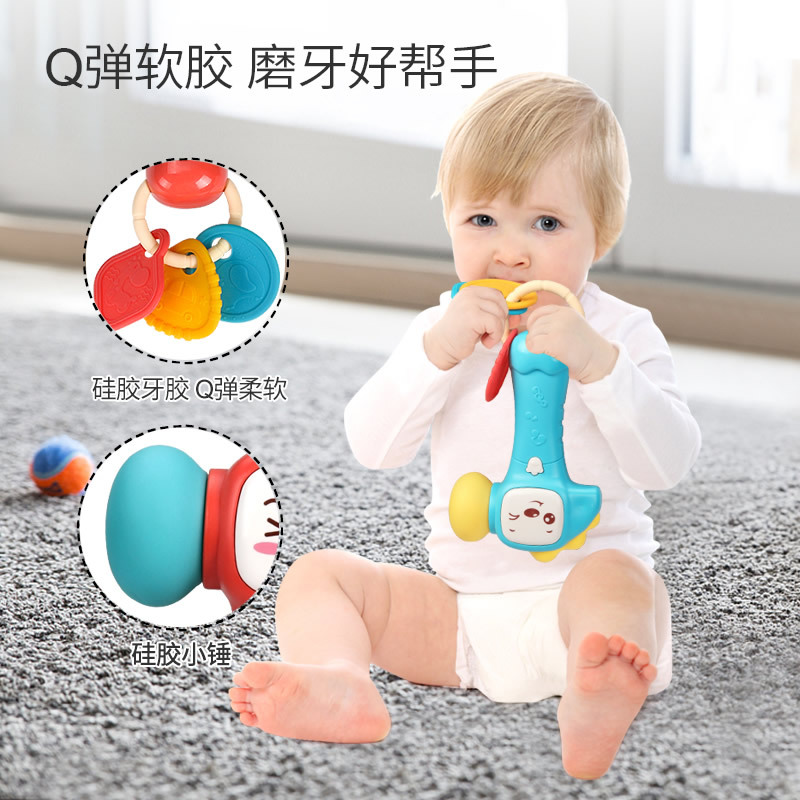 Baby Toys 0-1 Years Old Rattle Baby Toys Can Be Teether Rattle Grip Training Baton