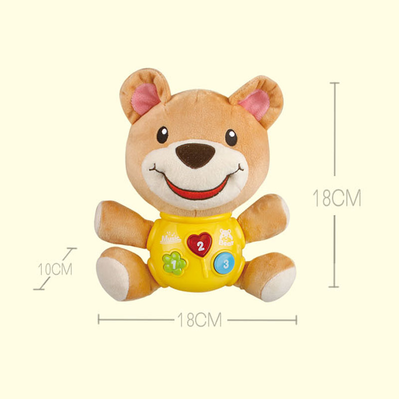 Senle Comfort Plush Doll Figurine Doll Sound and Light Music Parent-Child Enlightenment Baby Toys 0-1 Years  Baby toys