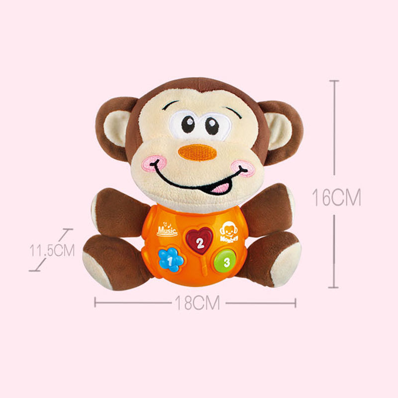 Senle Comfort Plush Doll Figurine Doll Sound and Light Music Parent-Child Enlightenment Baby Toys 0-1 Years  Baby toys