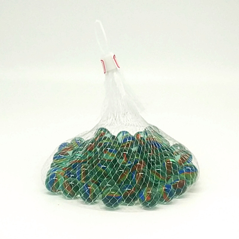 16mm Marbles Three-Flower Ball Net Bag Woven Bag Bulk Glass Beads Childhood Toys Nostalgic Checkers