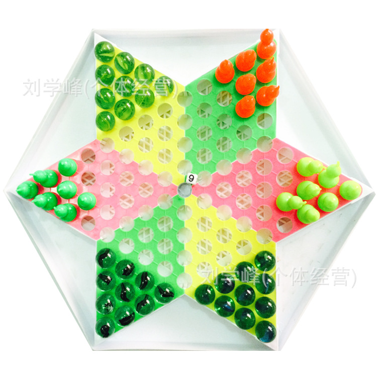 Marbles Checkers Glass Marbles Checkers Children Adult Aeroplane Chess Checkers 5-in-1 Game Chess Bead Chess Wholesale