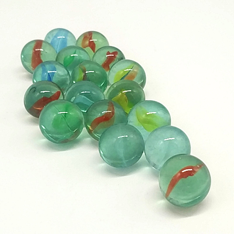 16mm Marbles Three-Flower Ball Net Bag Woven Bag Bulk Glass Beads Childhood Toys Nostalgic Checkers