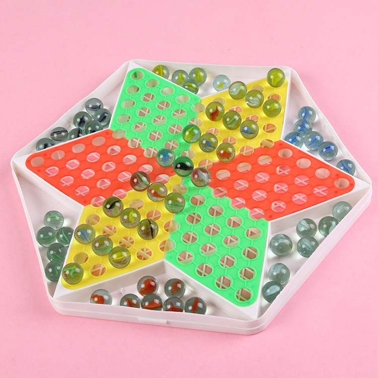 Jump Checkers Children Parent-Child Large Adult Plastic 80 S Checkers Glass Ball Hoodle Marbles Checkers