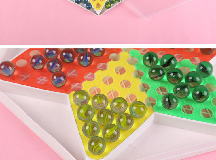 Jump Checkers Children Parent-Child Large Adult Plastic 80 S Checkers Glass Ball Hoodle Marbles Checkers