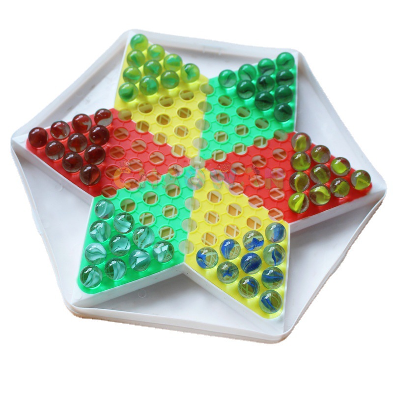 Jump Checkers Children&#039;s Puzzle Adult Large Plastic 80 S Checkers Micro Glass Bead Marbles Checkers
