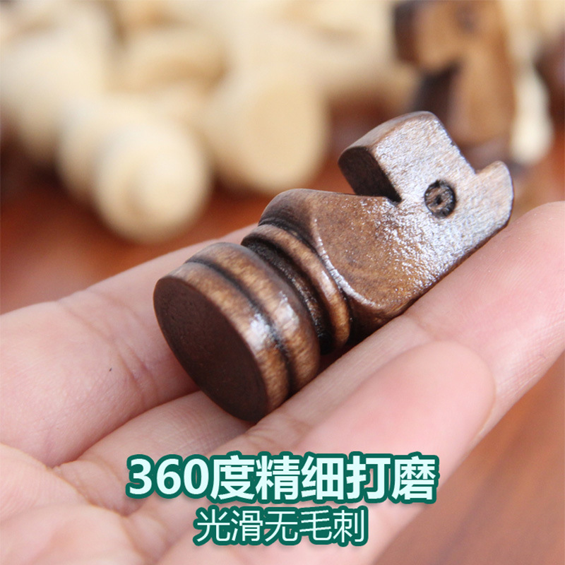 Wooden Children&#039;s Board Game Multi-Functional Chess Checkers Aeroplane Chess Five-in-a-Row Marbles Checkers